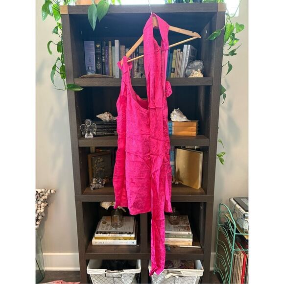 NWT For Love & Lemons Deliza Hot Pink Mini Dress Size Medium - Picture 4 of 8